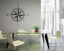 Compass Vinyl Decals Modern Wall Art Sticker